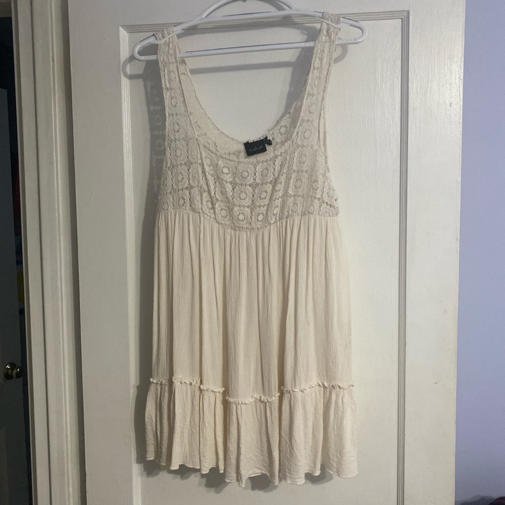 Out from under cream summery dress